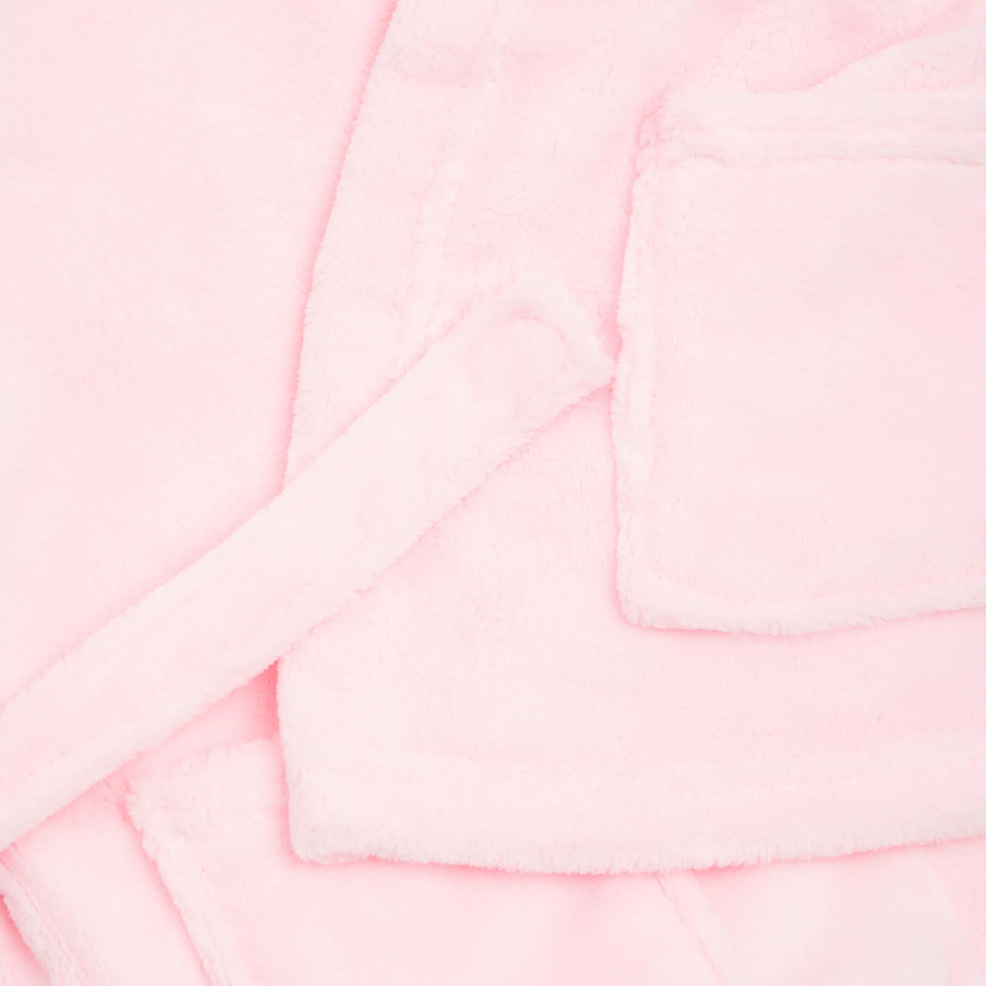 Embroidered Baby Pink Classic Dressing Gown