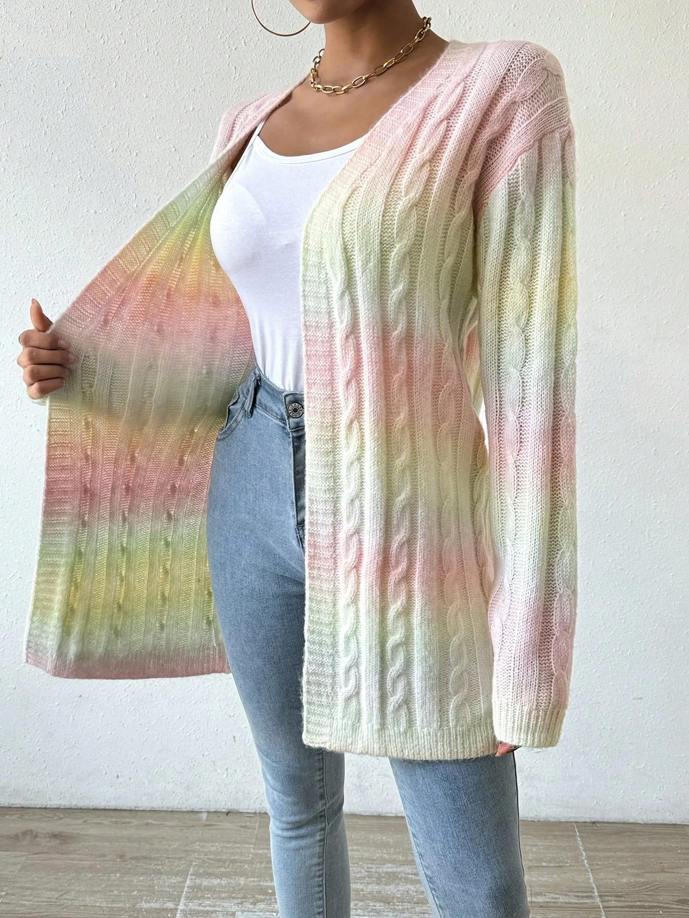 Essence Gradient Drop Shoulder Cardigan
