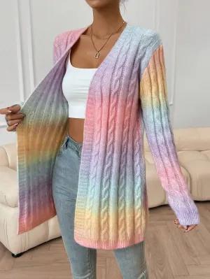 Essence Gradient Drop Shoulder Cardigan