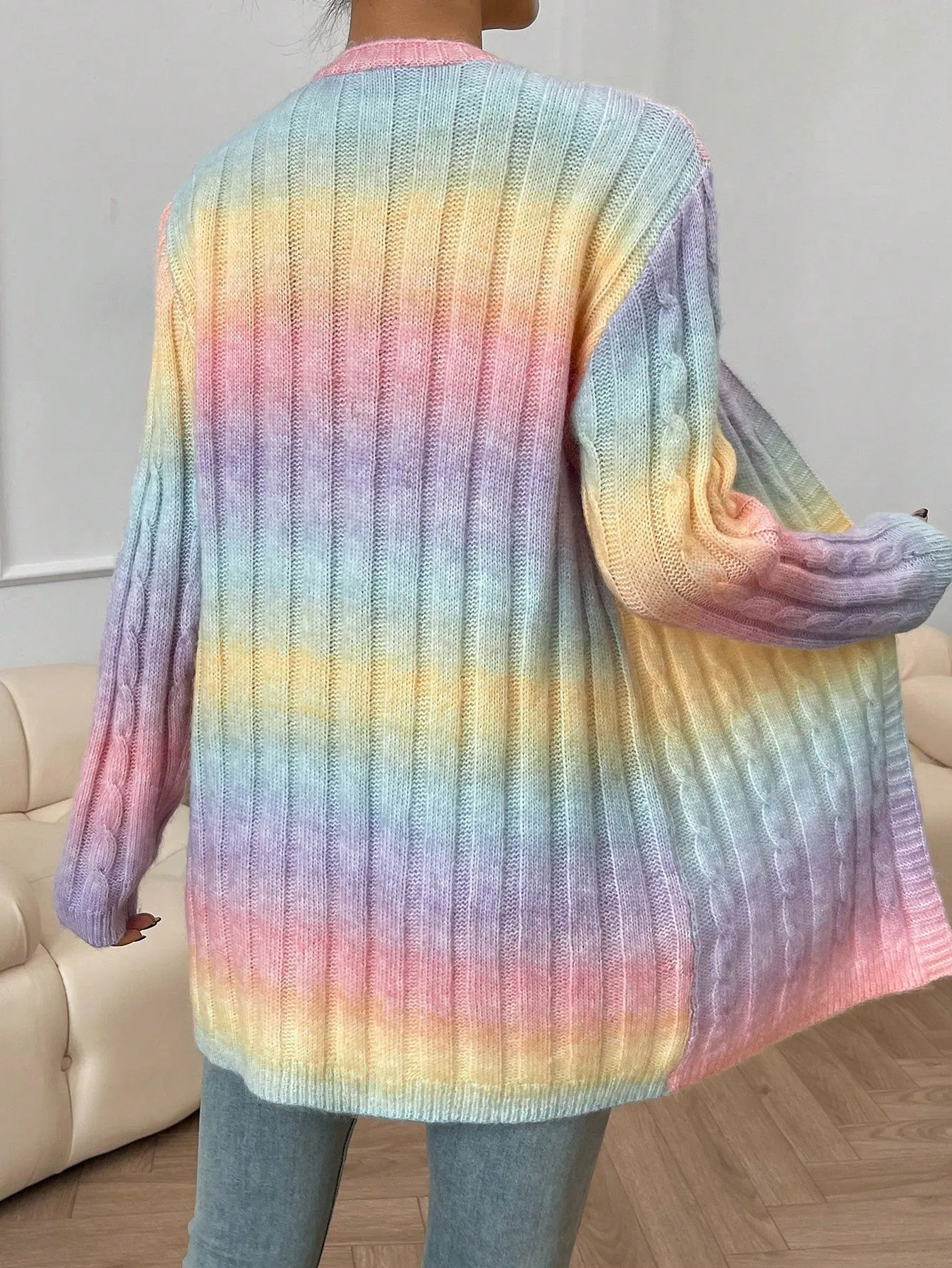 Essence Gradient Drop Shoulder Cardigan