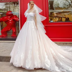 Feathers Princess Ball Gown Wedding Dresses Plus Size