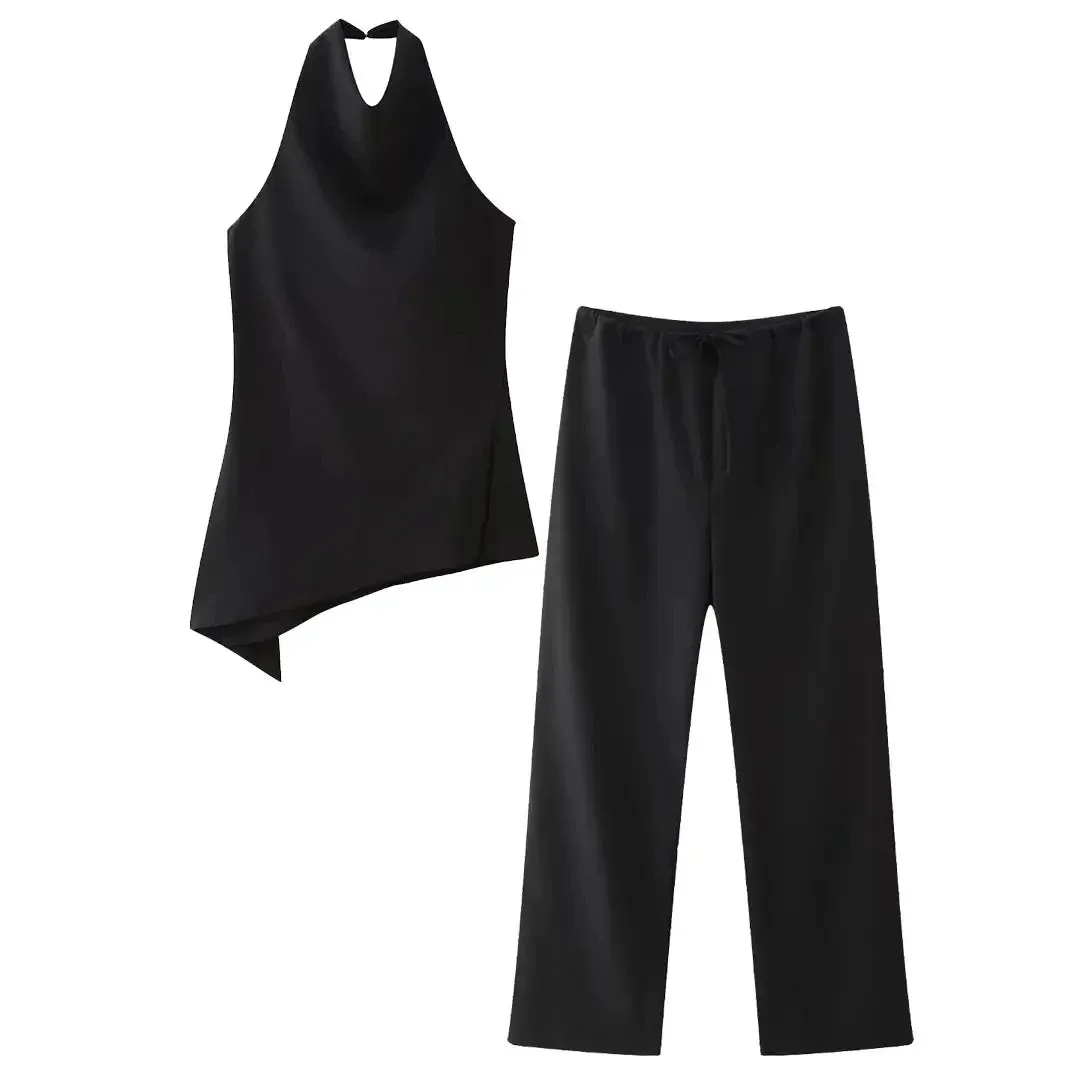Female Backless Mini Halter Top