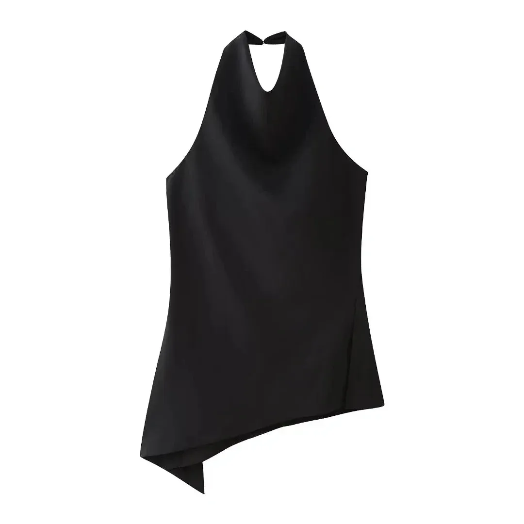 Female Backless Mini Halter Top