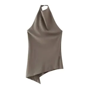 Female Backless Mini Halter Top