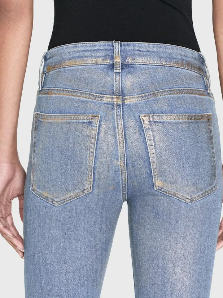 FRAME Le Crop Mini Boot Chrome Coated