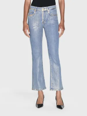 FRAME Le Crop Mini Boot Chrome Coated