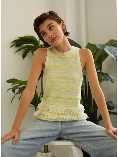 Fringed Halter Tank #NPL13832