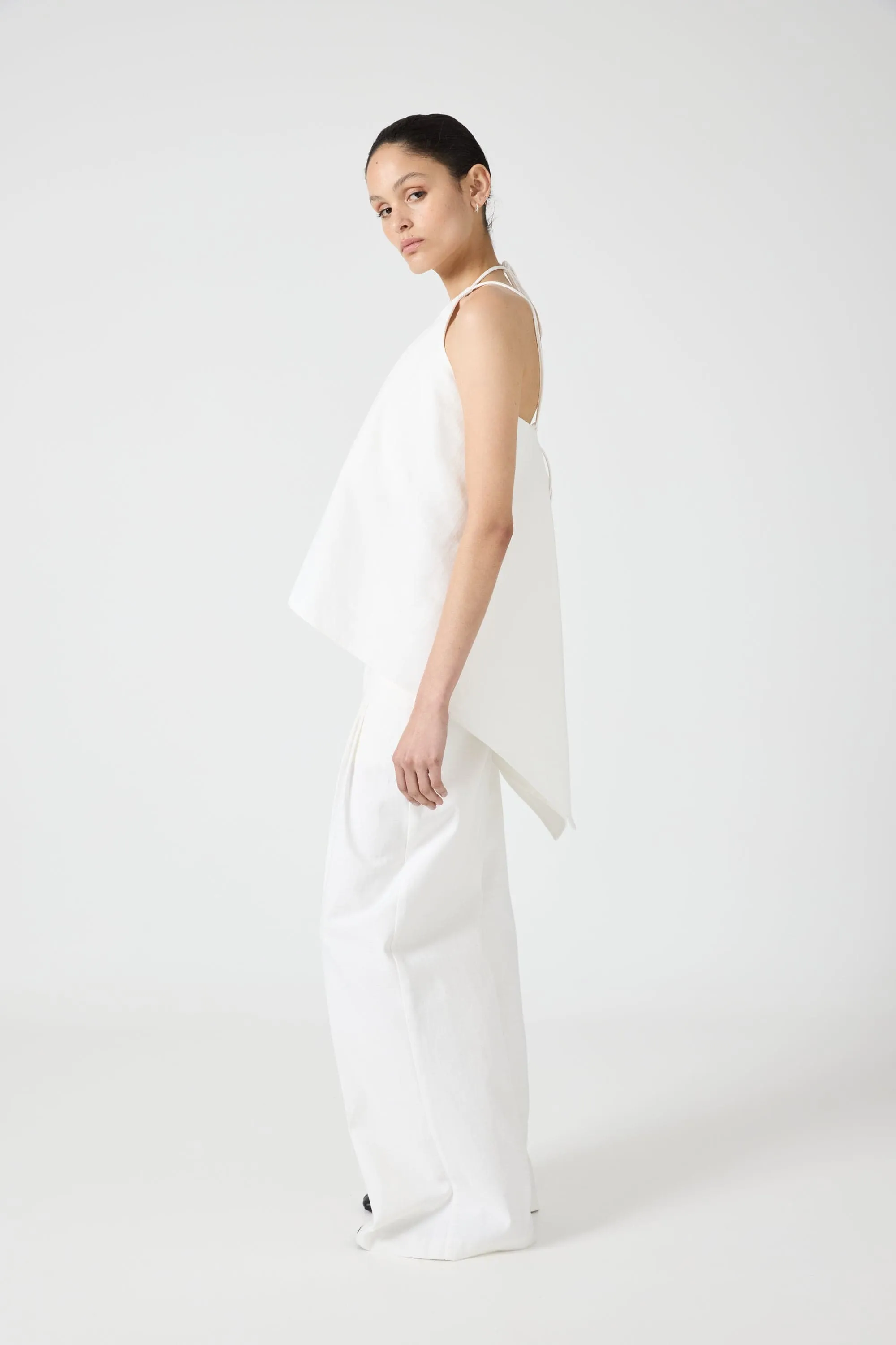 FUSION DRAPE TOP | OFF WHITE