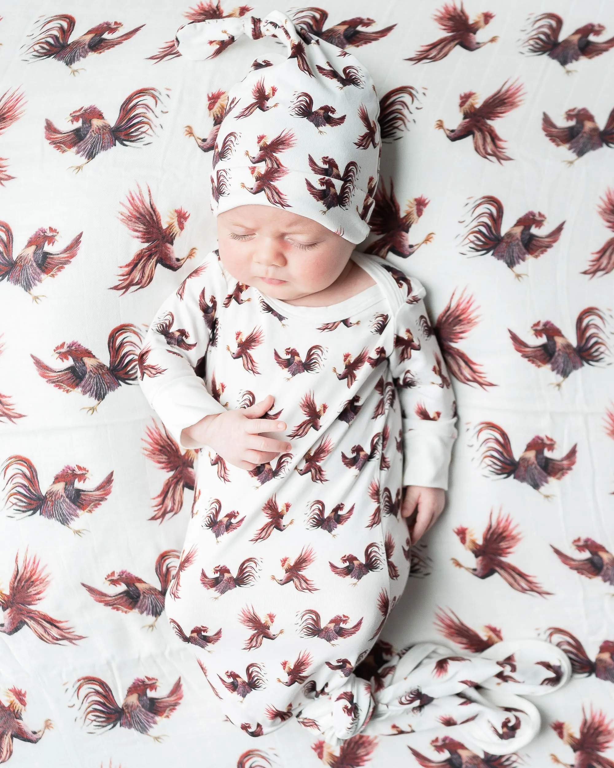 Gamecock - Newborn Gown   Hat