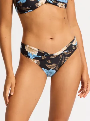 Garden Party Twist Band Mini Hipster Bottoms in Black
