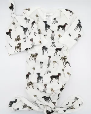 German Shorthaired Pointers - Newborn Gown   Hat