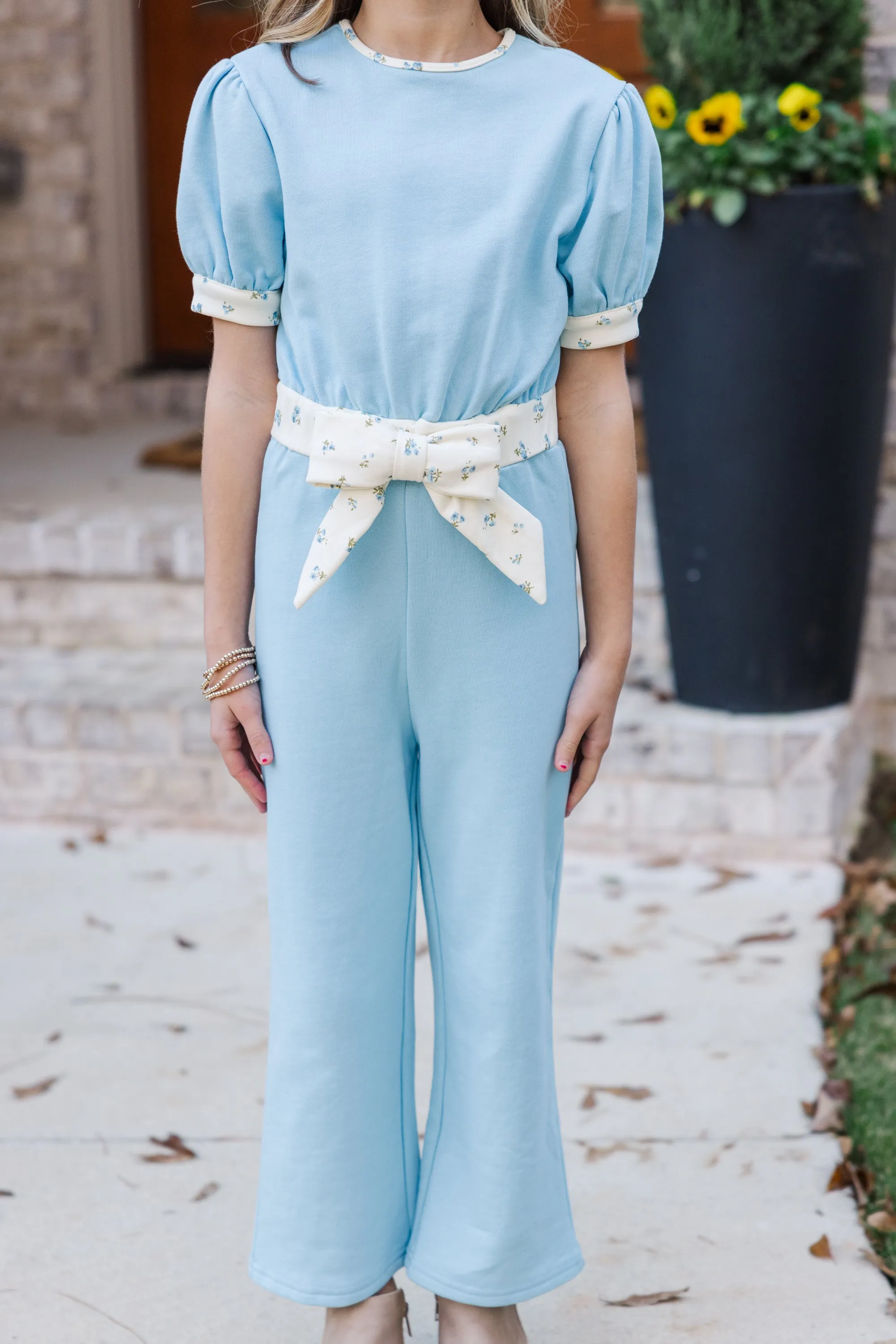 Girls: The Hailey Light Blue Jumpsuit