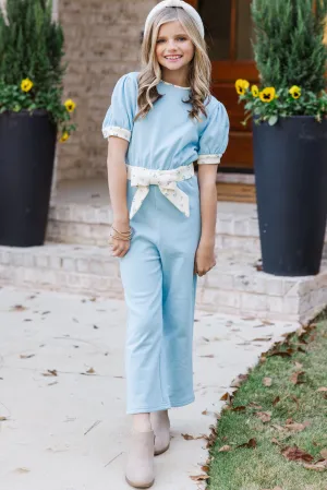 Girls: The Hailey Light Blue Jumpsuit