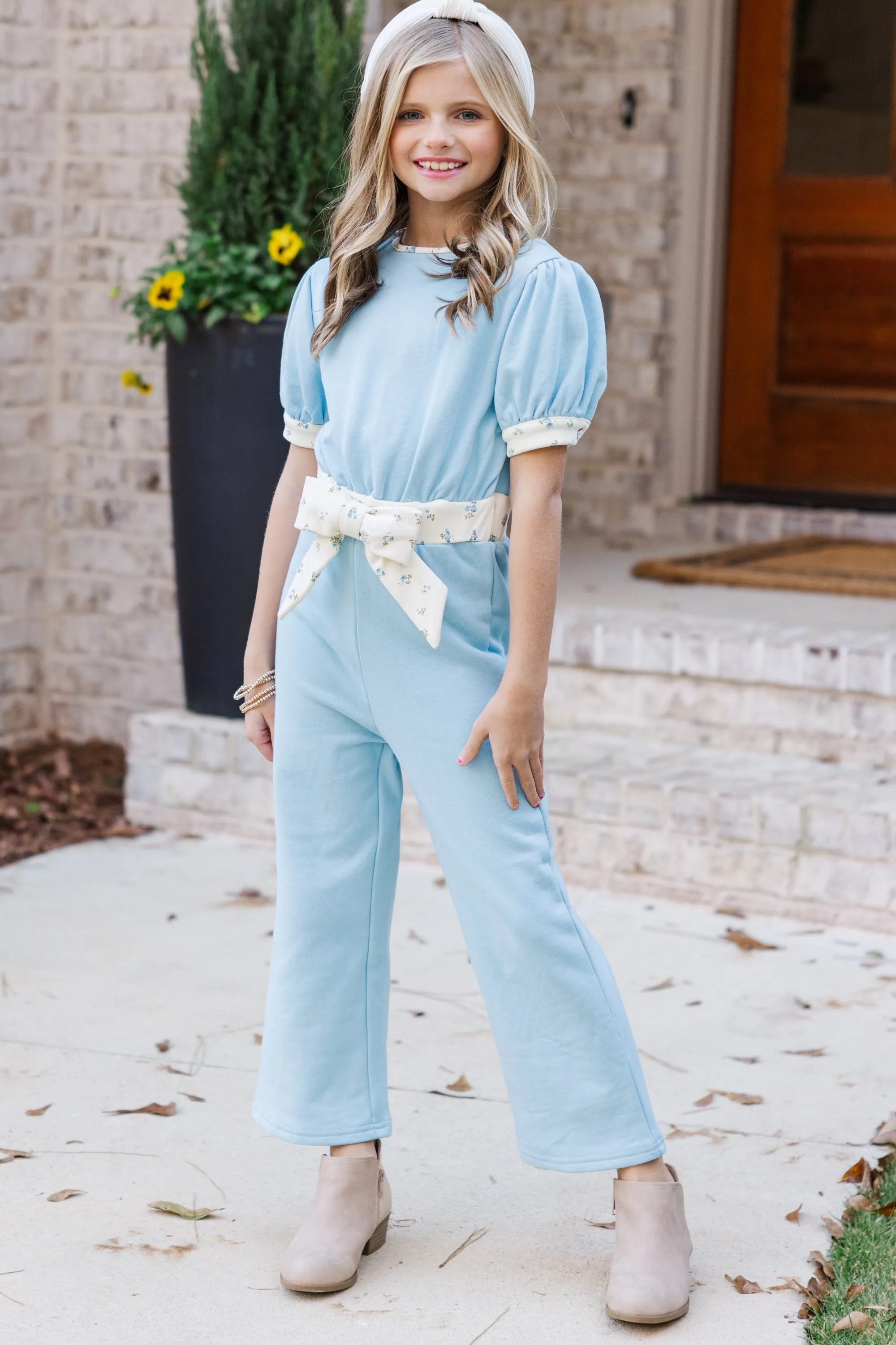 Girls: The Hailey Light Blue Jumpsuit