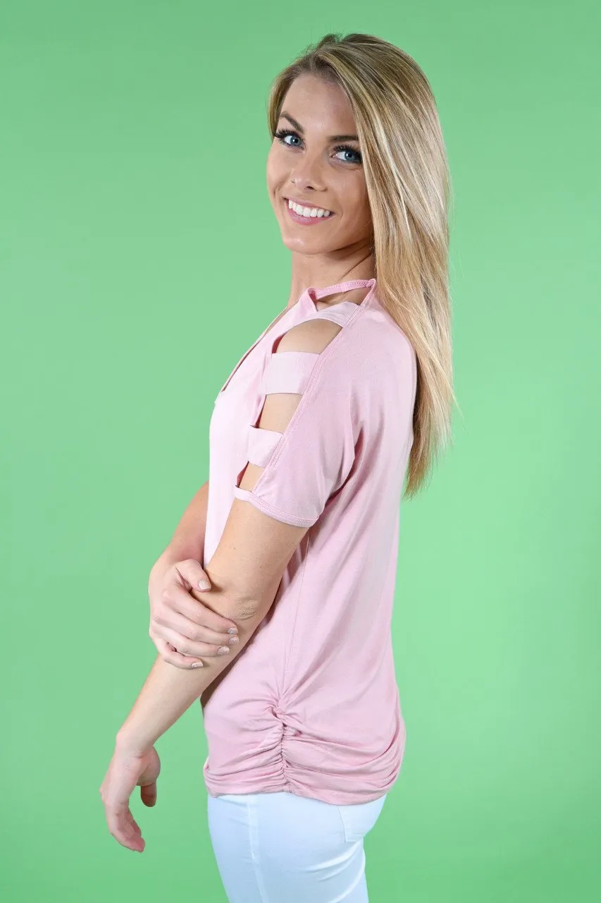 Give'm The Cold Shoulder ~ Light Pink