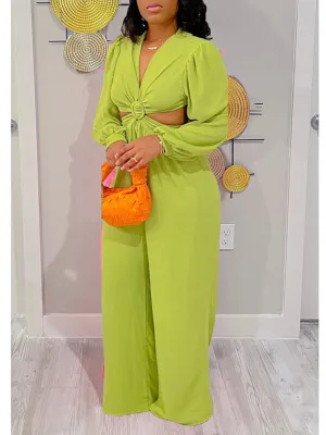 Gorgeousladie Twisted Wide Leg Jumpsuit