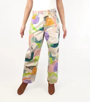 Gorman colourful straight leg jeans size 10