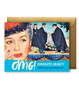 Grad OMG Greeting Card