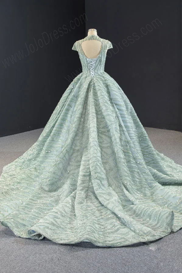 Green Sparkly Wedding Formal Dress RS2011