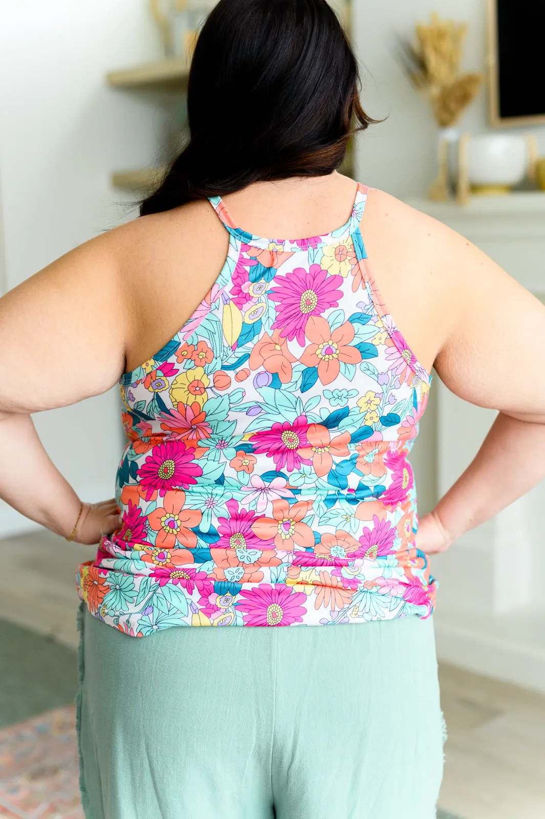 Hazel Blues® |  Festival Season Floral Halter Tank