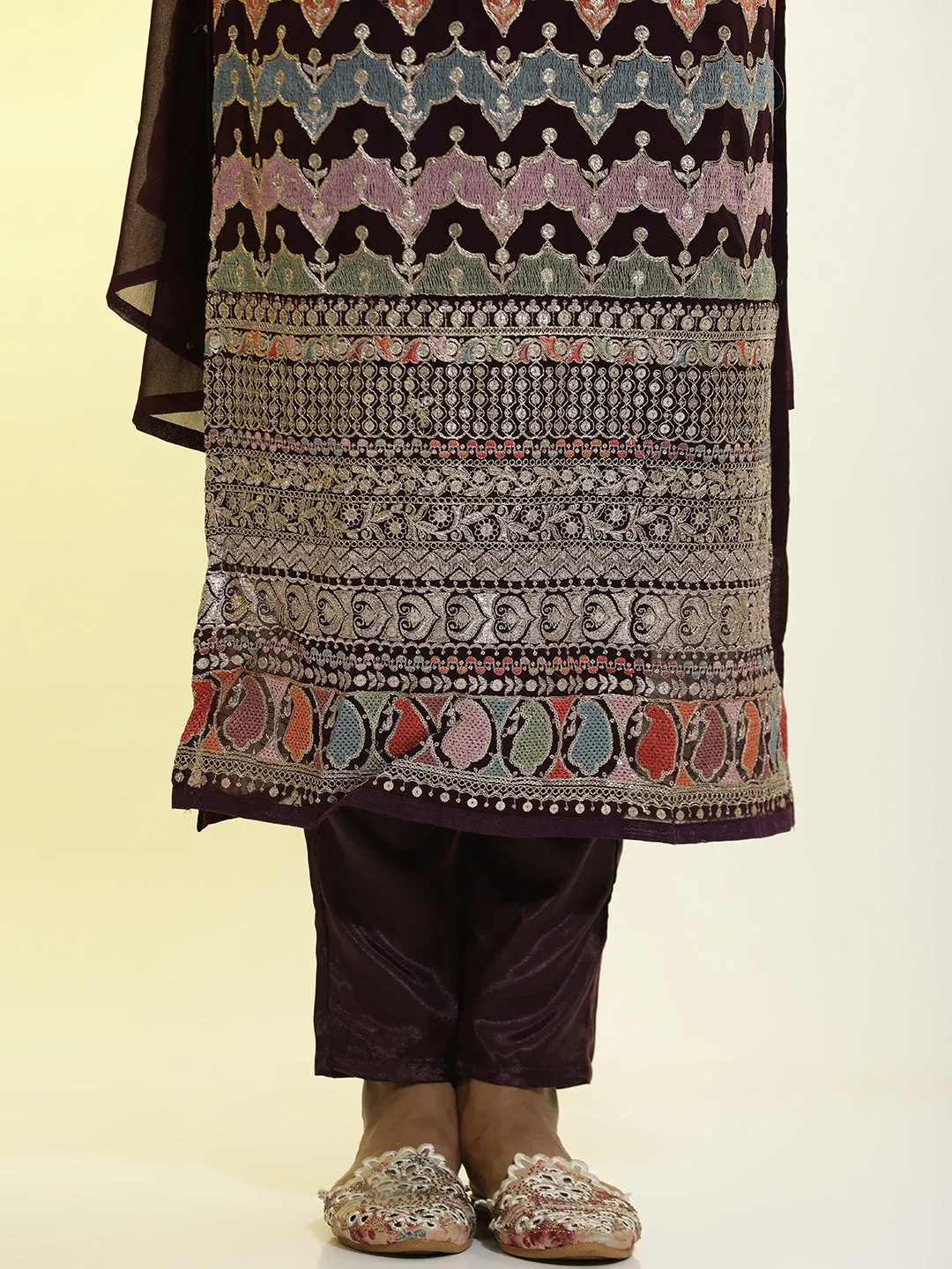 Heavy Embroidered Georgette Festive Kurta Set With Dupatta