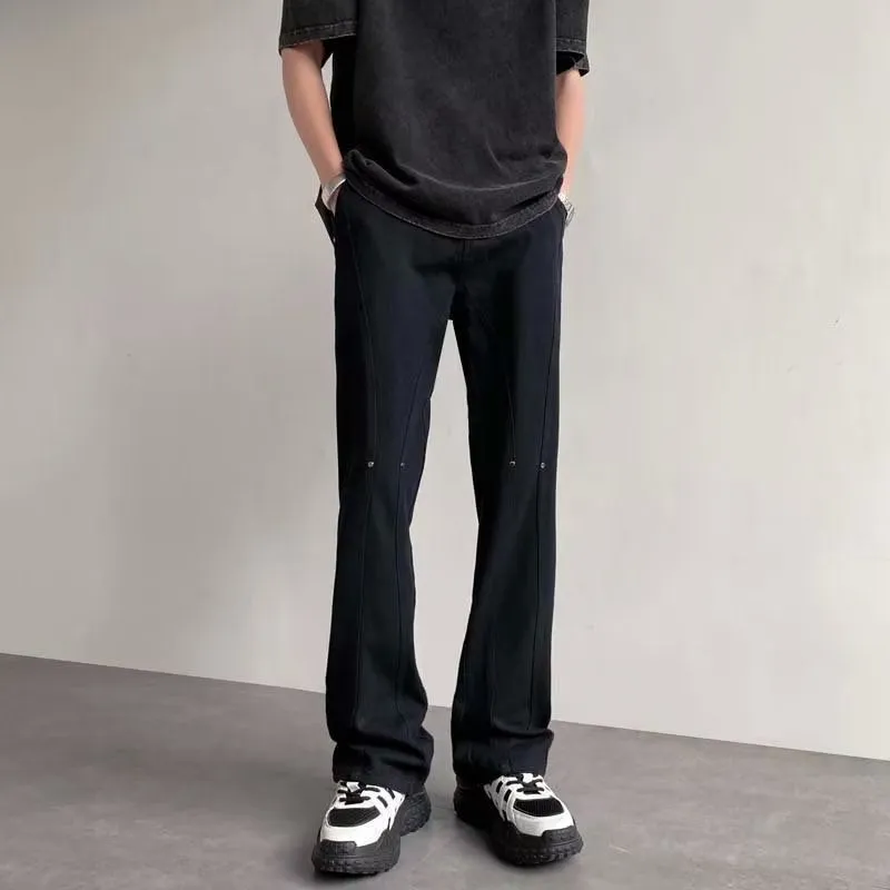 INSTOCK-Cement gray men's straight jeans