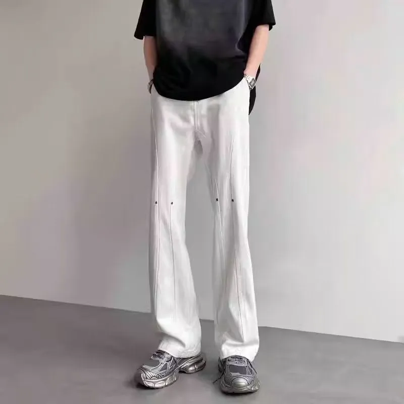 INSTOCK-Cement gray men's straight jeans