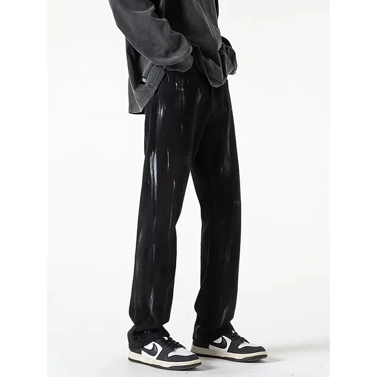INSTOCK-Cement gray men's straight jeans
