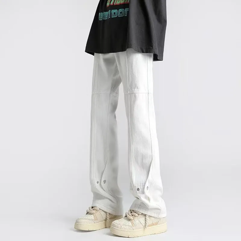 INSTOCK-Cement gray men's straight jeans