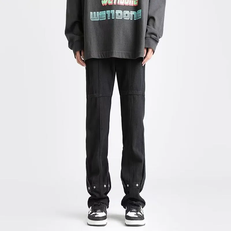 INSTOCK-Cement gray men's straight jeans