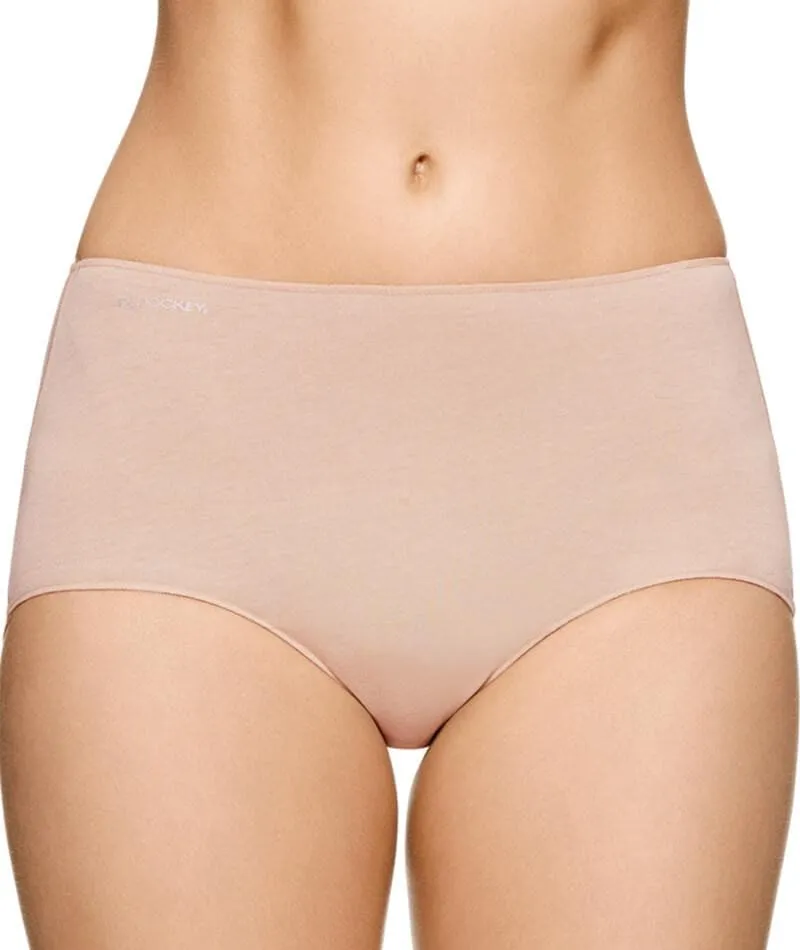 Jockey No Panty Line Promise  Next Generation Cotton Full Brief - Silk Beige