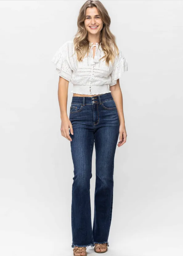 JUDY BLUE - HIGH WAISTED VINTAGE FRAYED HEM BOOTCUT (82568REG)