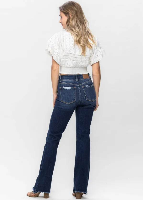 JUDY BLUE - HIGH WAISTED VINTAGE FRAYED HEM BOOTCUT (82568REG)