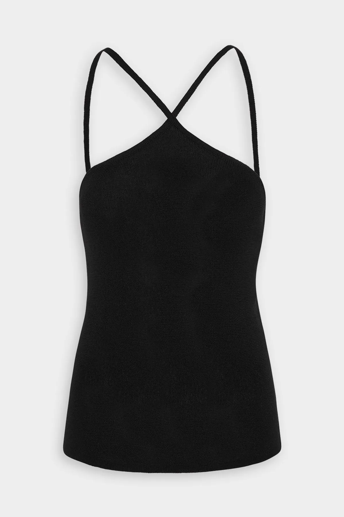 Knit Halter Top in Black
