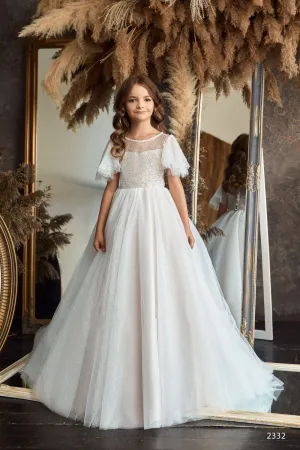 L2332 Flutter Sleeve Dress for a Wedding Guest
