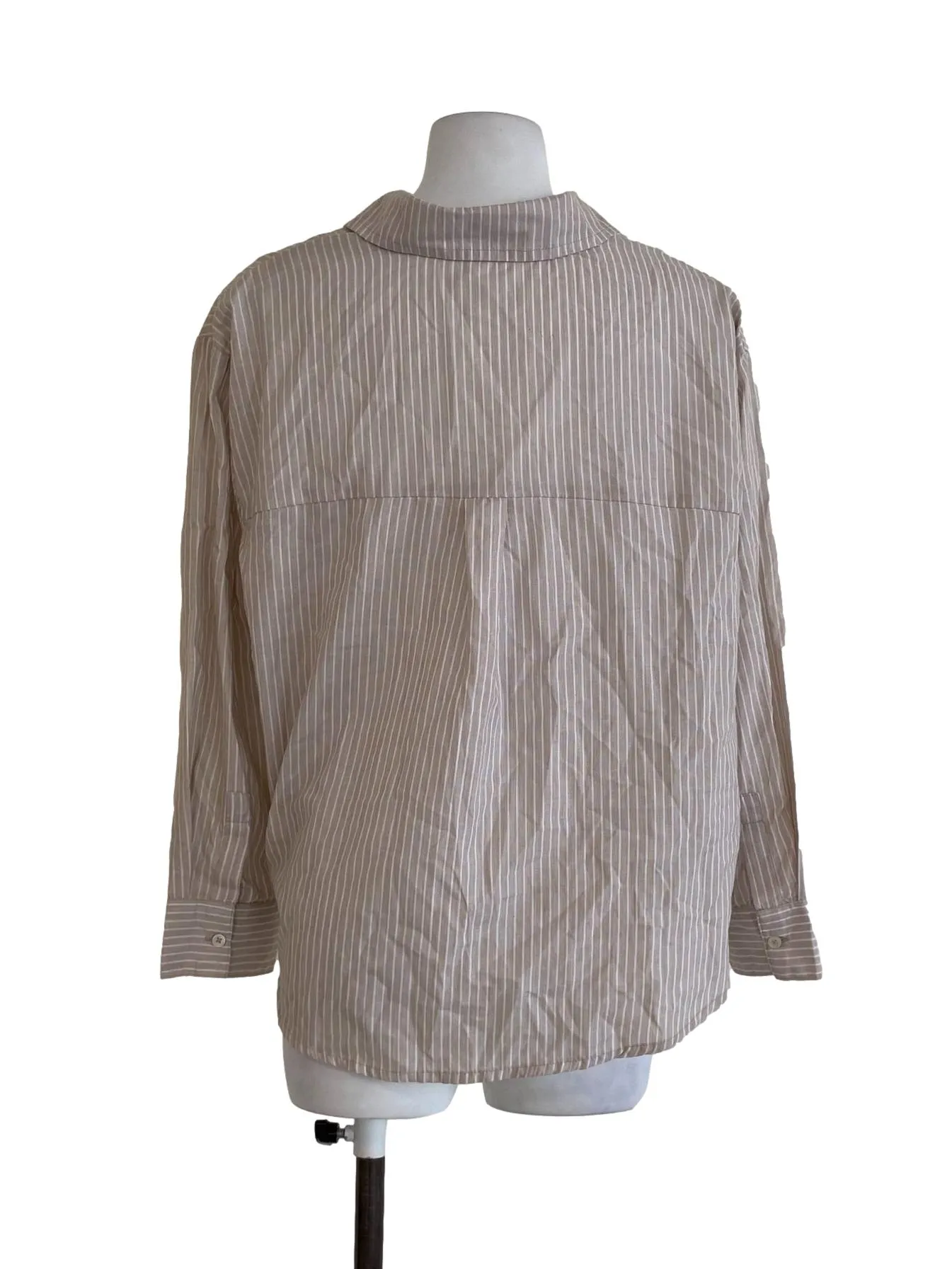 Lace Awning Stripe Front Knot Top