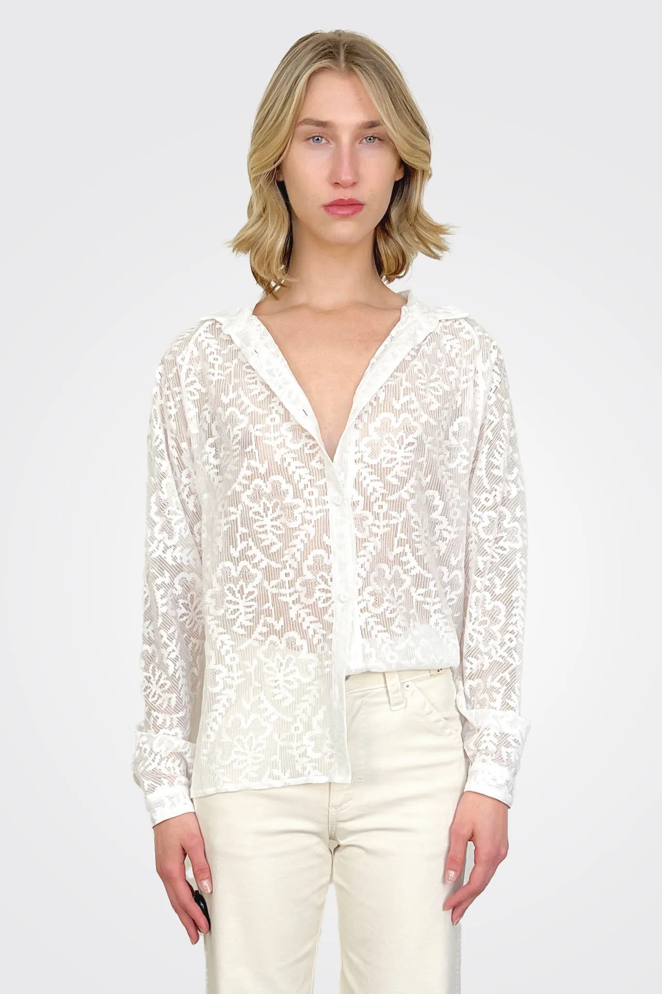 Lace Blouse - Frangipani