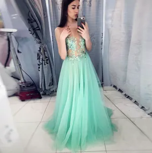 lace prom dresses 2020 turquoise blue elegant sleeveless floral cheap prom gowns 2021 robe de soiree