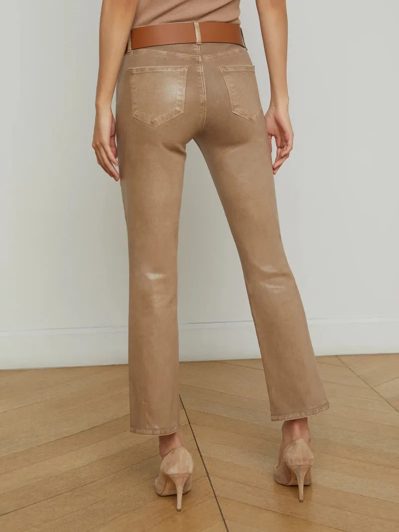 L'AGENCE - Tati High Rise Crop Micro Boot in Rye Coated