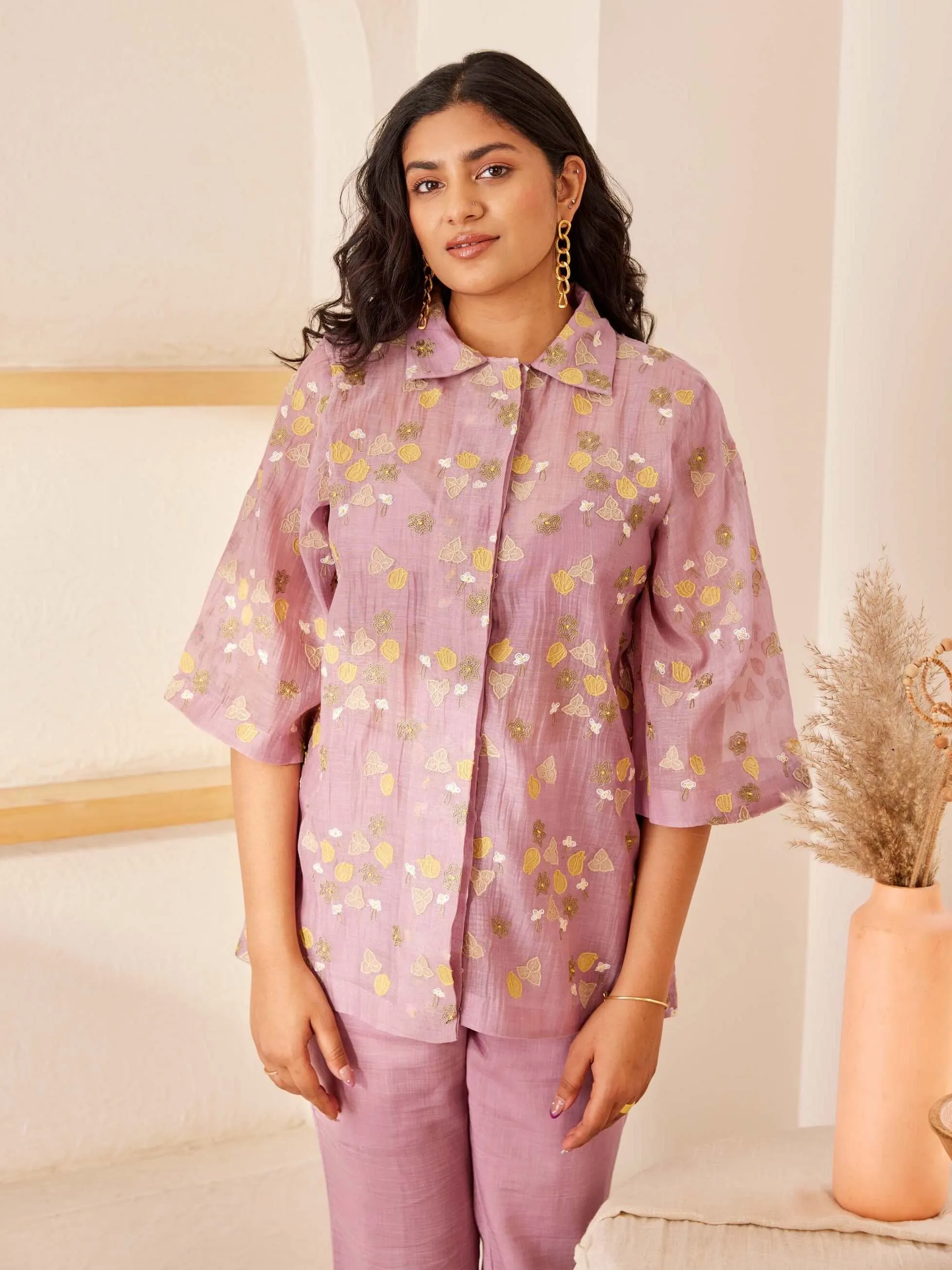 Lavender Sunvillea Shirt