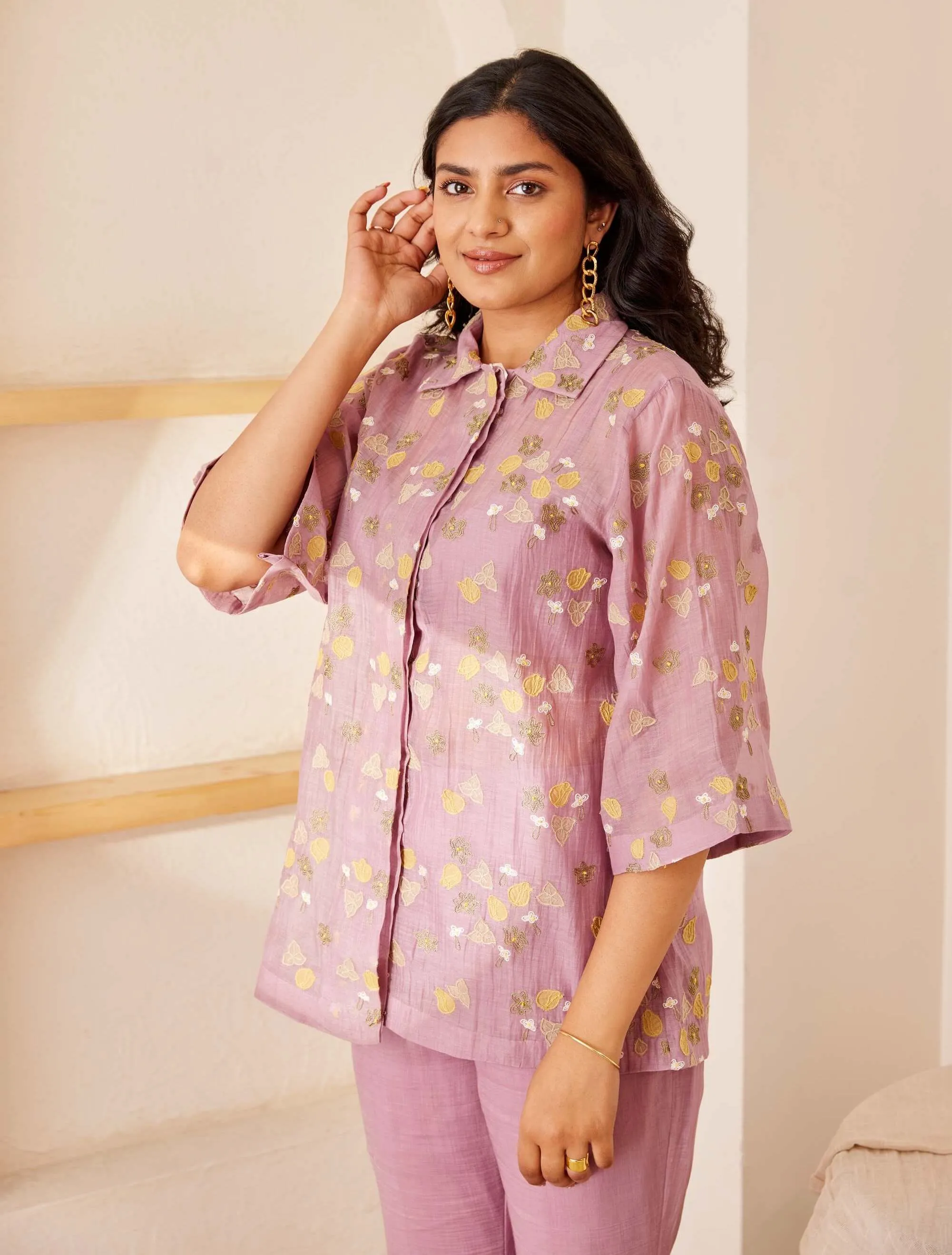 Lavender Sunvillea Shirt