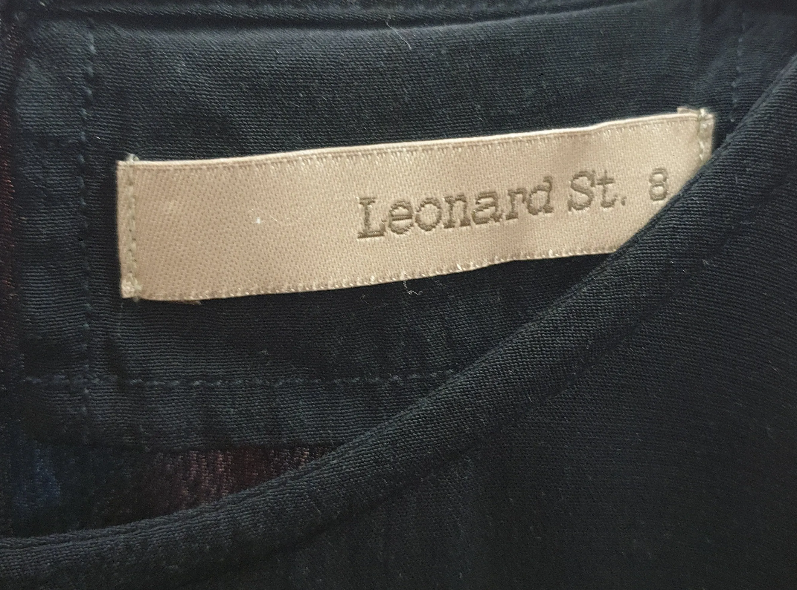 Leonard St black print wide leg jumpsuit size 8