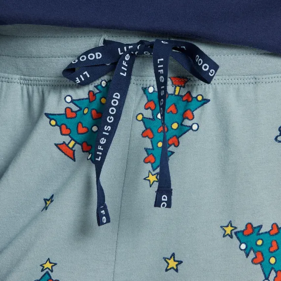 Life is Good Women's Vintage Heart Tree Pattern Snuggle Up Sleep Pant