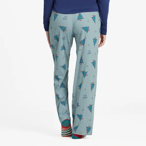 Life is Good Women's Vintage Heart Tree Pattern Snuggle Up Sleep Pant