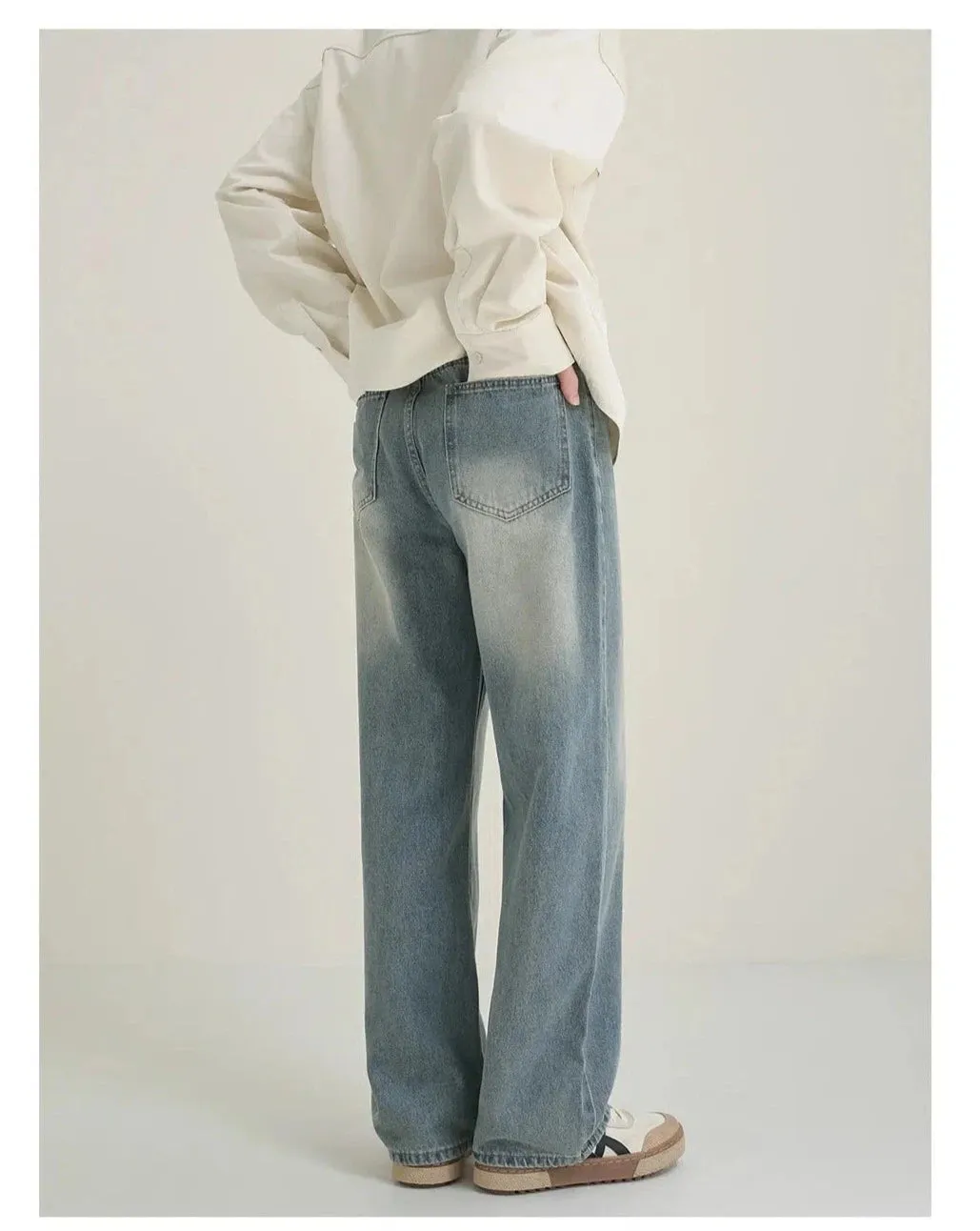 Light Blue Straight-leg Jeans