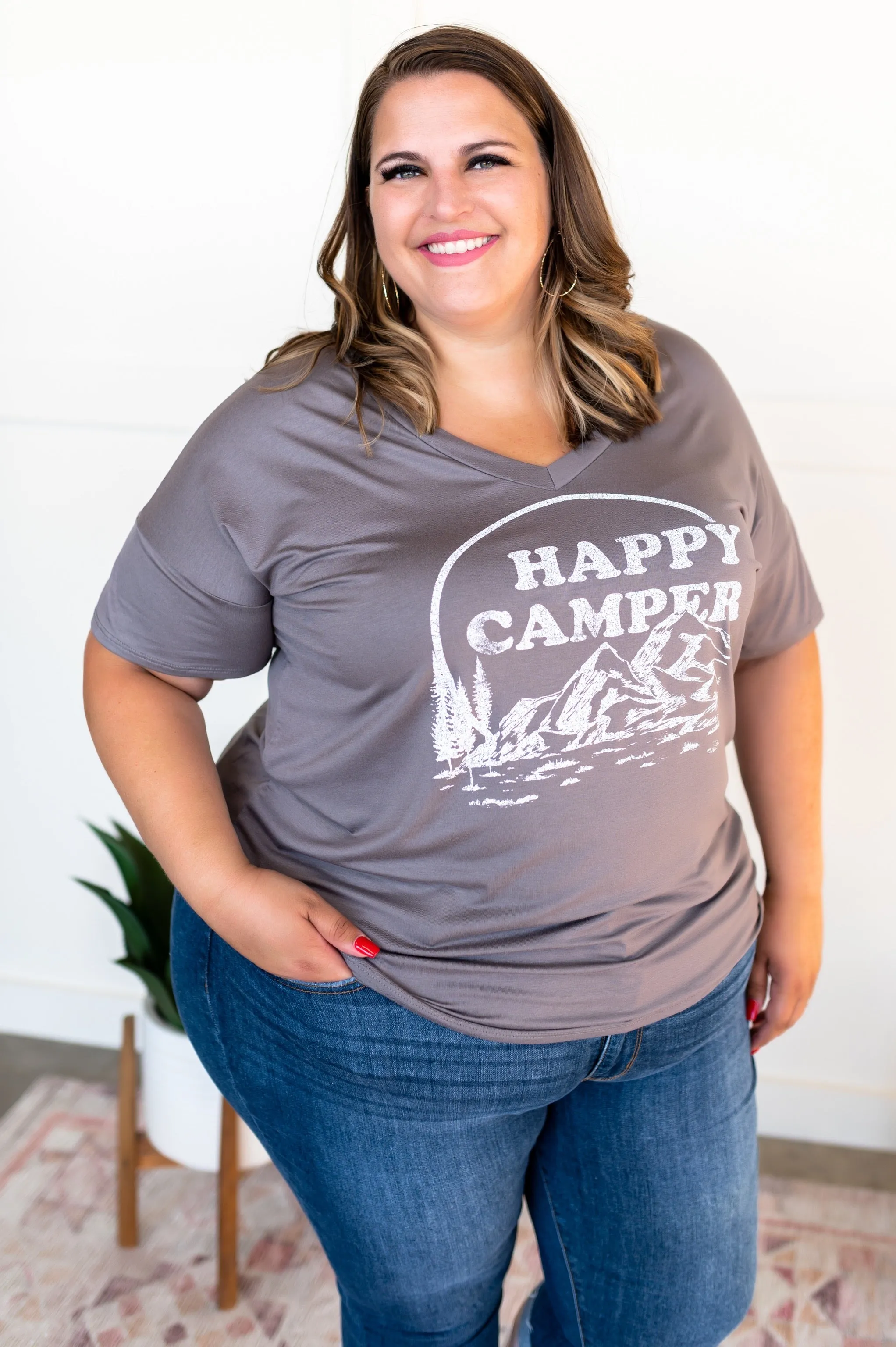 Live A Little Happy Camper Boyfriend Tee