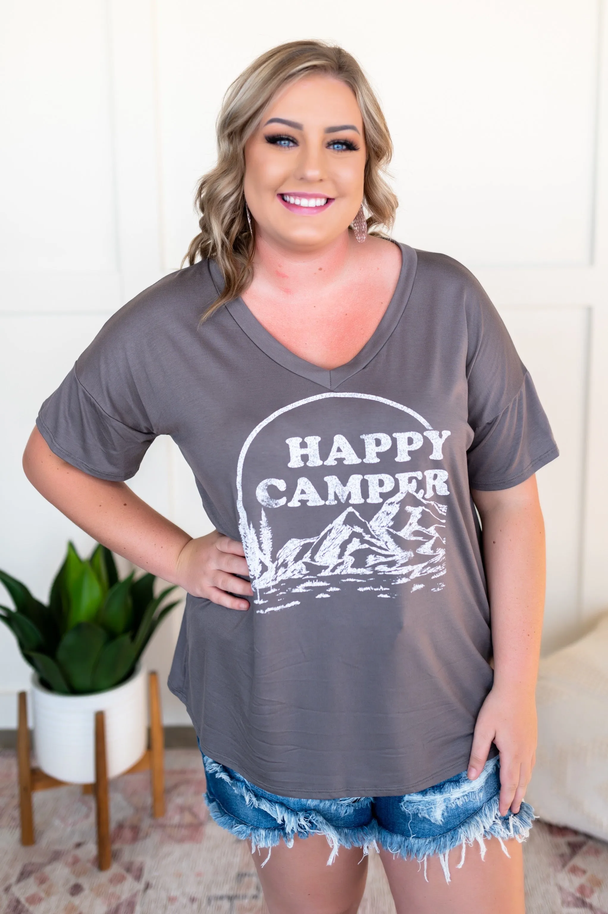 Live A Little Happy Camper Boyfriend Tee