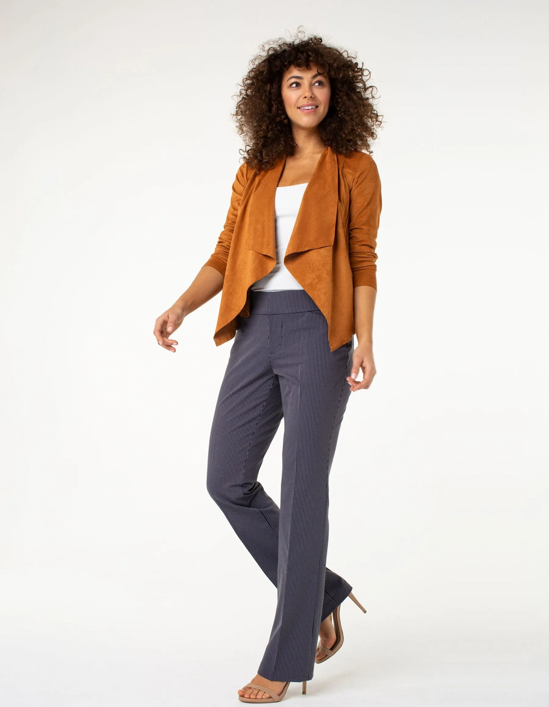Liverpool Women’s Graham bootcut trouse pants navy ministripe