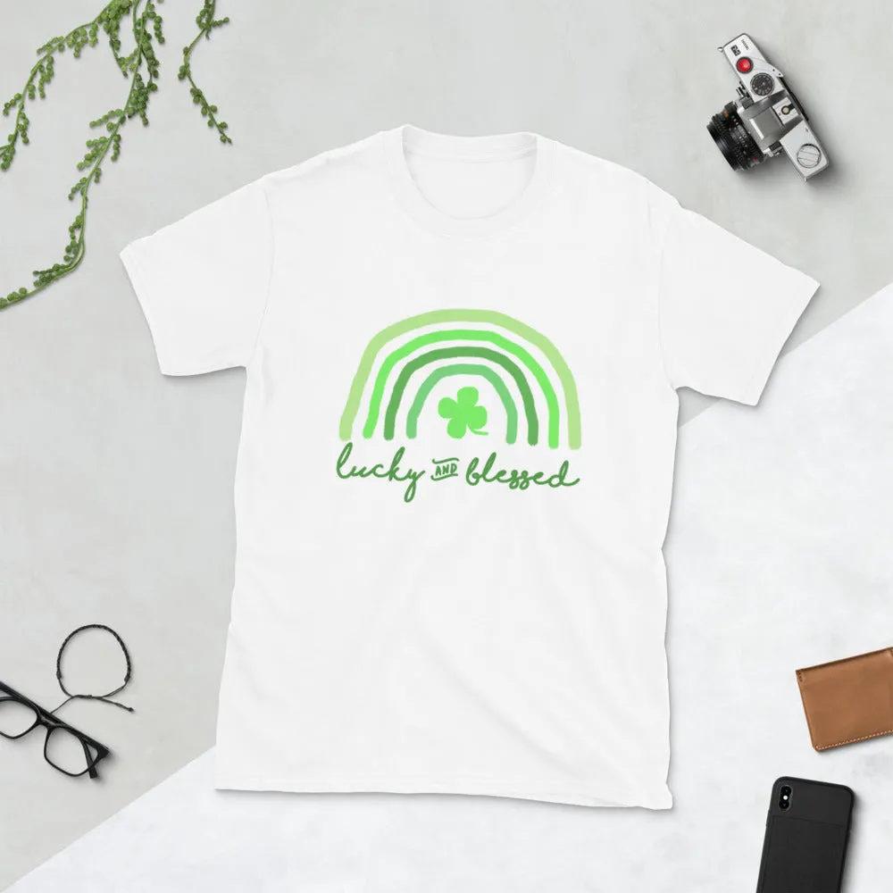 Lucky and Blessed Short-Sleeve Unisex T-Shirt
