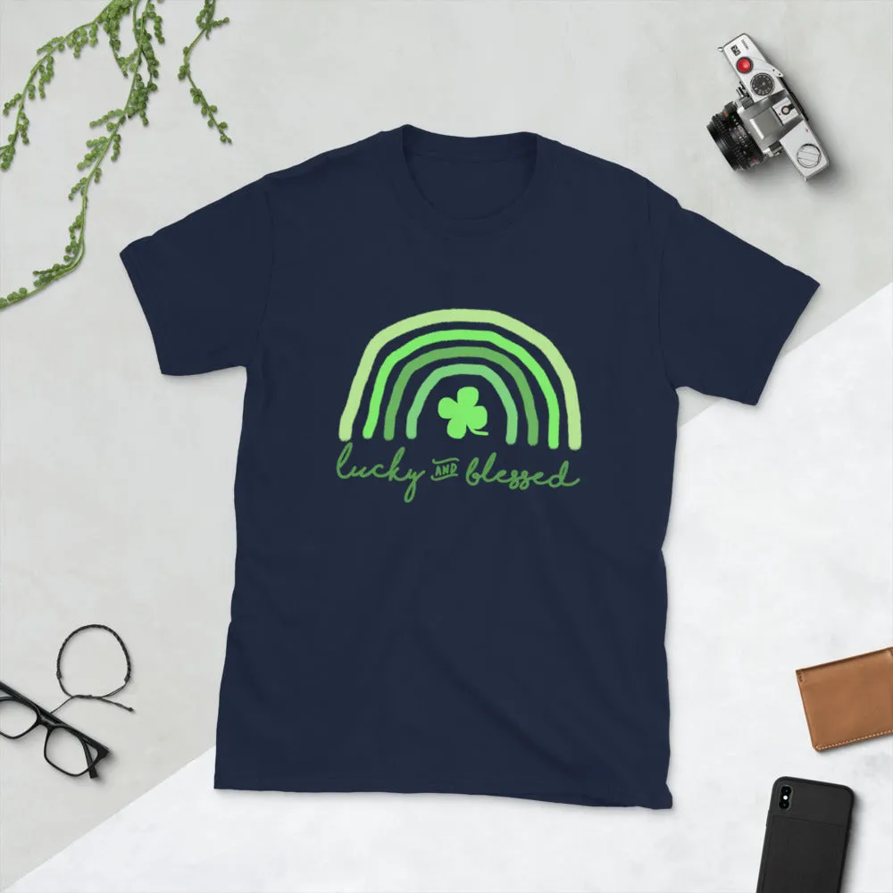 Lucky and Blessed Short-Sleeve Unisex T-Shirt